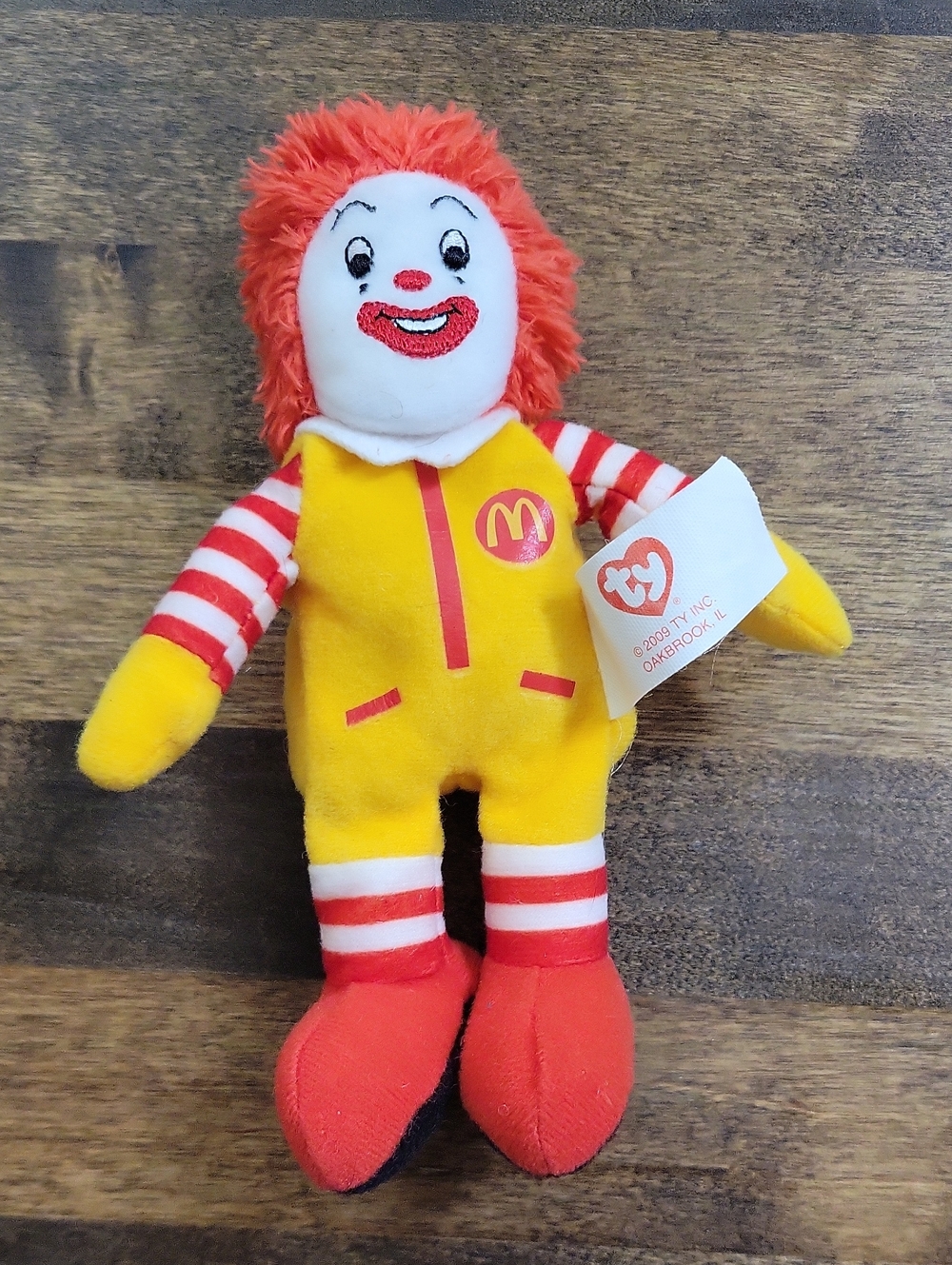 McDonald's TY Ronald McDonald Plush - Red, Yellow, White